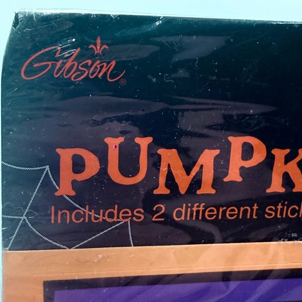 Vintage 1993 Gibson Create-A-Face Pumpkin Stickers Halloween New Old Stock ST154